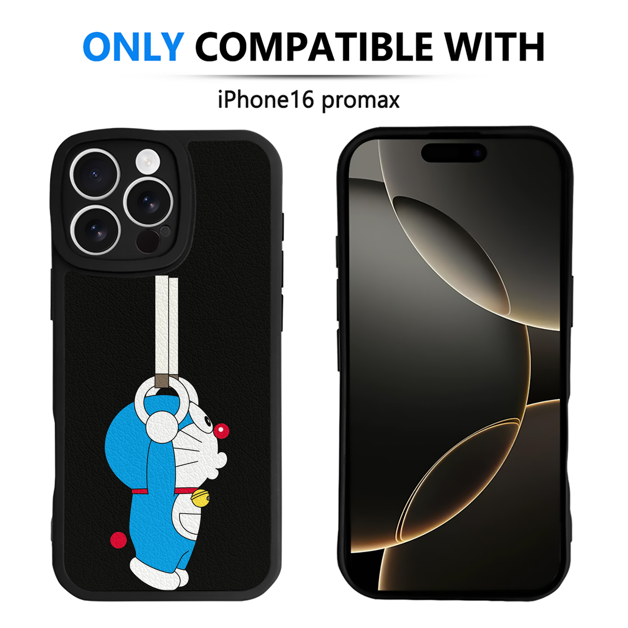 （画像用） ドラえもん Doraemon 【iPhone 16シリーズ対応】シリコンスマホケース（レザー調） 材質：シリコン